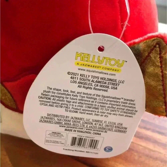 Squishmallows 8” Baiden the Red Dragon -Official Kellytoy NWT - Picture 6 of 12